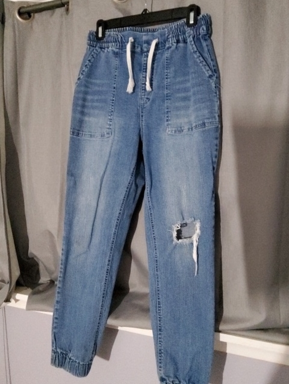 Forever 21 Medium Blue Drawstring Denim Joggers